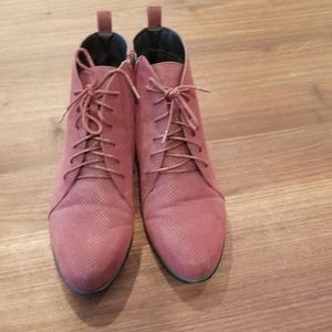 Burgundy ankle booties